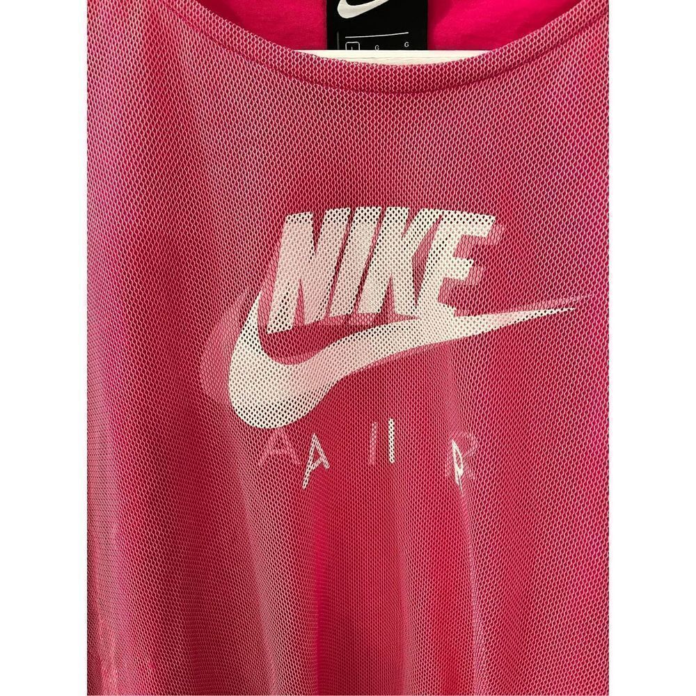 Nike Pink Dual Mesh Cropped Top sz L NWT